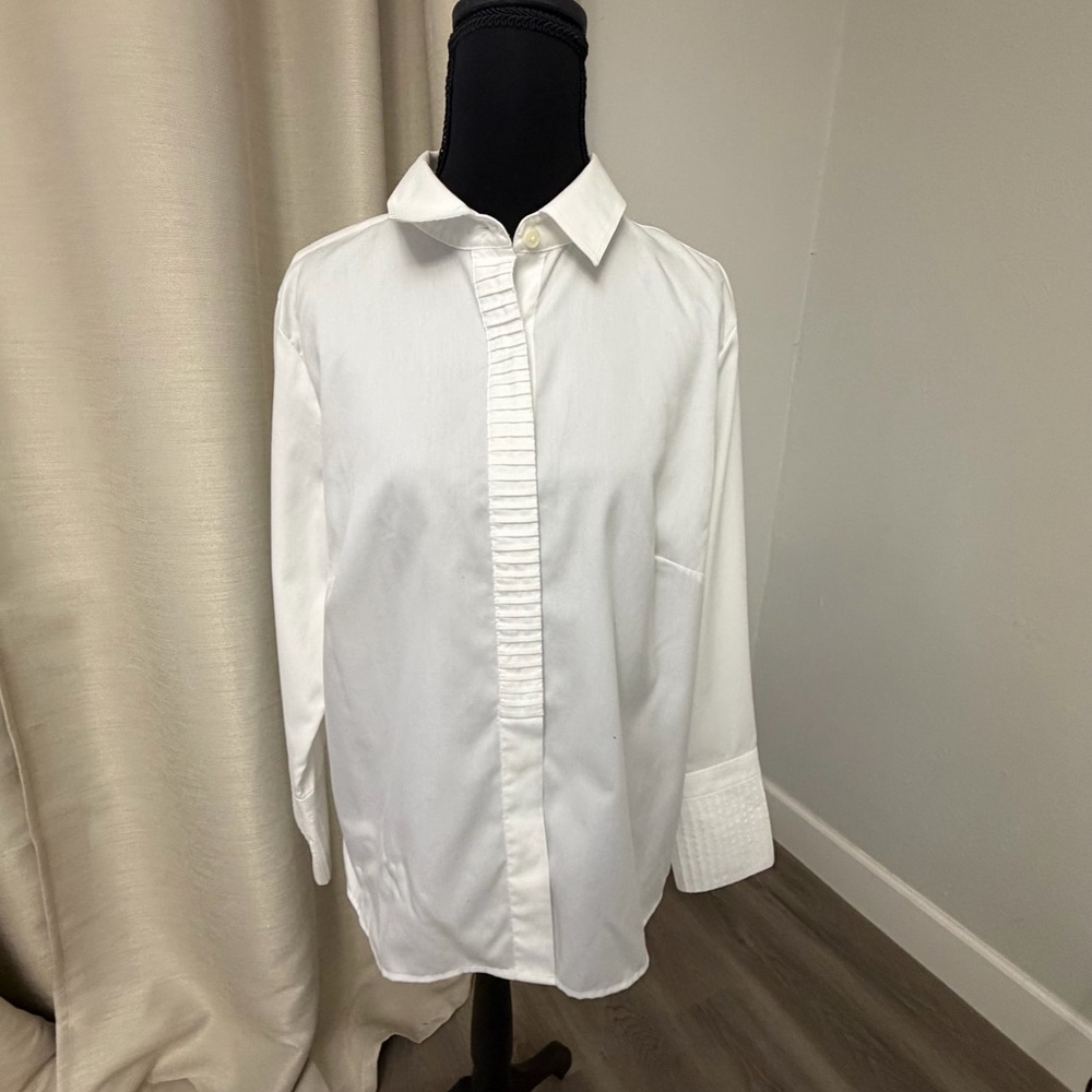 Hinson Wu White Button Down Shirt - 100% cotton